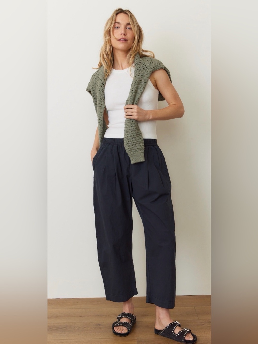 Kyra Poplin Barrel Pant